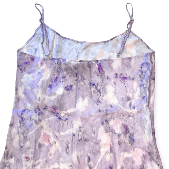 Flora Obscura x J.Crew Cupro-Blend Slip Dress Lavender Fields - Picture 12 of 15